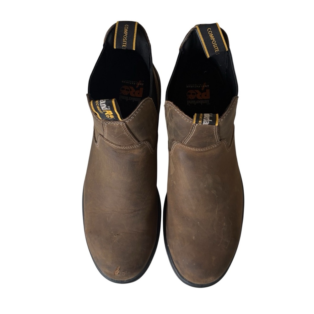 Timberland Men's Nashoba Casual Composite Toe Work Shoe‎ Boot Brown Leather 11 - Picture 5 of 13